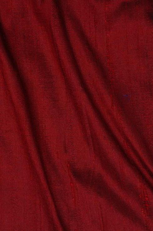 Ruby Wine Dupioni Silk Fabric