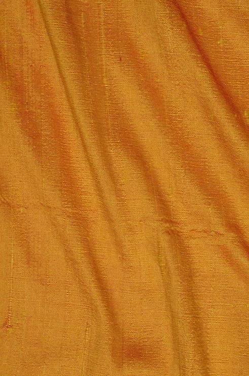 Sunset Orange Dupioni Silk Fabric