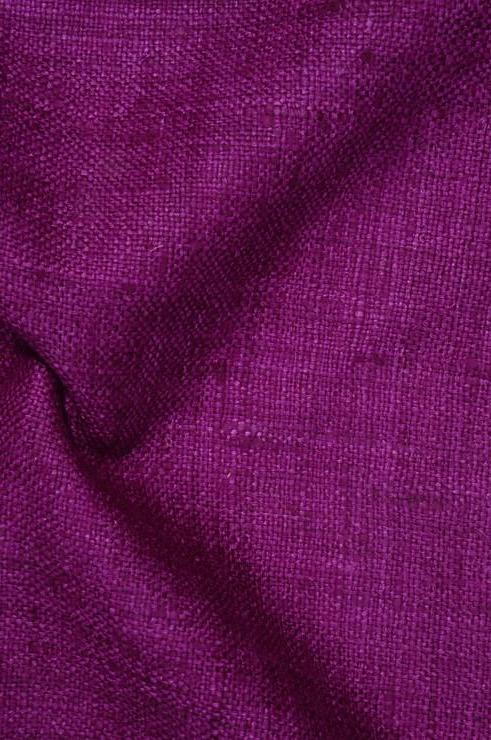 Violet Purple Silk Linen (Matka) Fabric