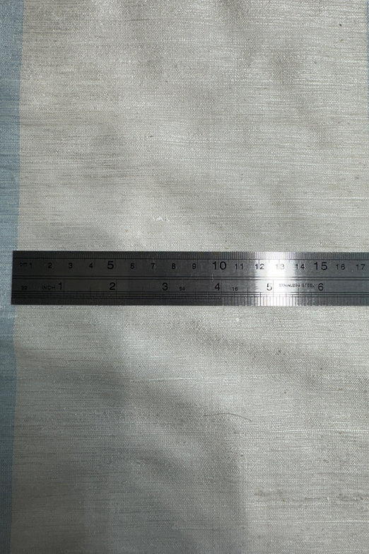 Blue and White Silk Tweed