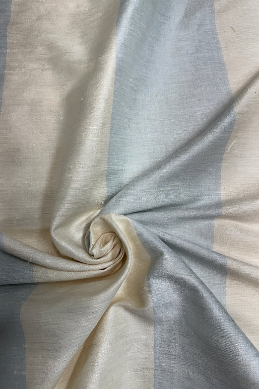 Blue and White Silk Tweed