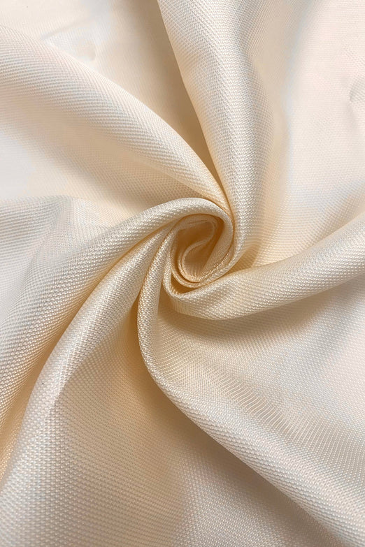 Italian Ivory Silk Blend Mikado Pique