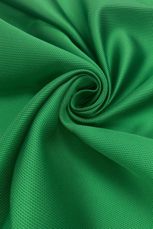 Italian Kelly Green Silk Blend Mikado Pique