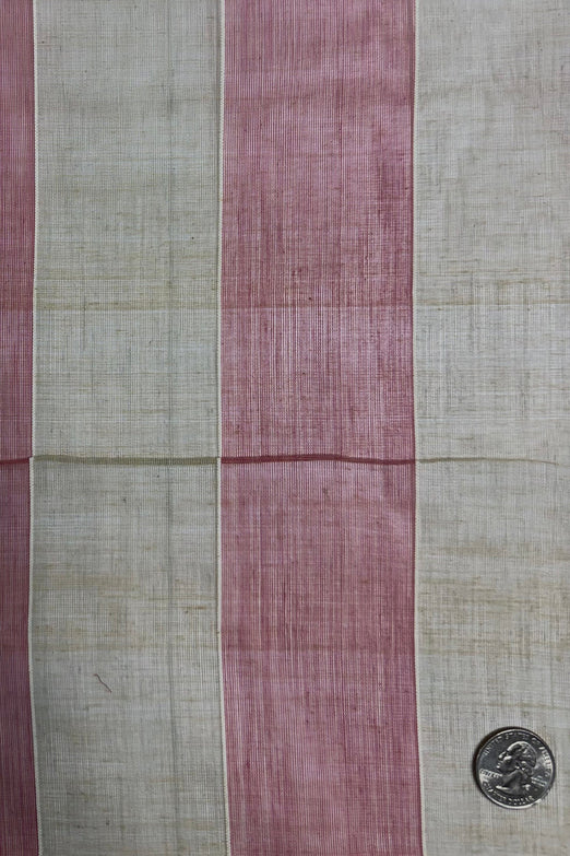 Beige Pink Striped Cotton Novelty COT-107