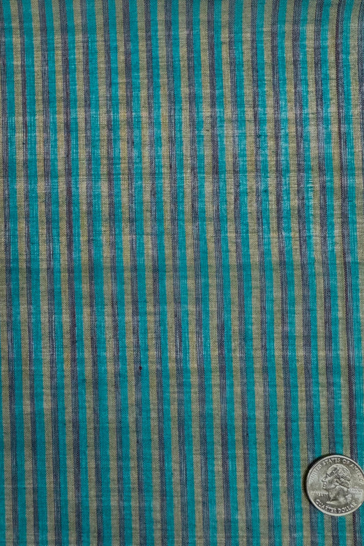 Teal Stripe Cotton Novelty COT-125-03