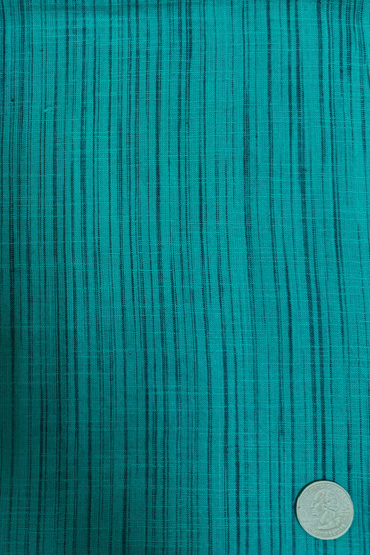 Teal Stripe Cotton Novelty COT-179-01