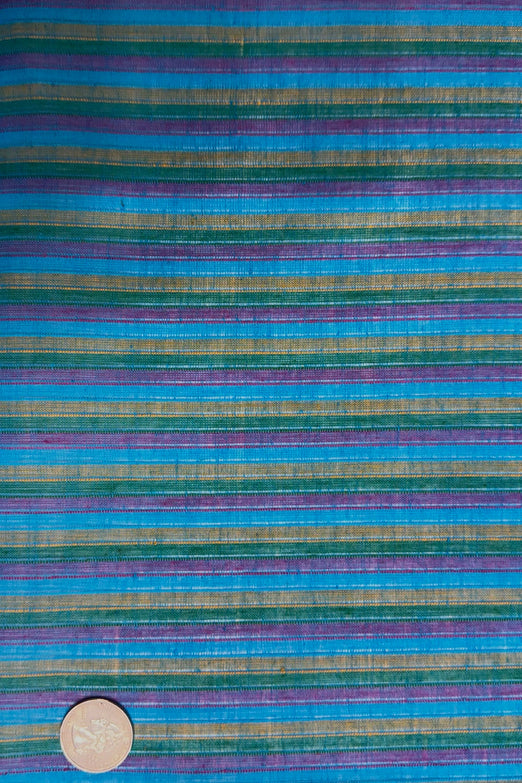 Blue Stripe Cotton Novelty COT-201-01