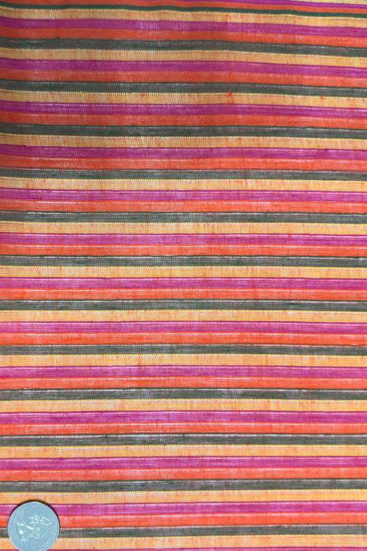 Orange Stripe Cotton Novelty COT-201