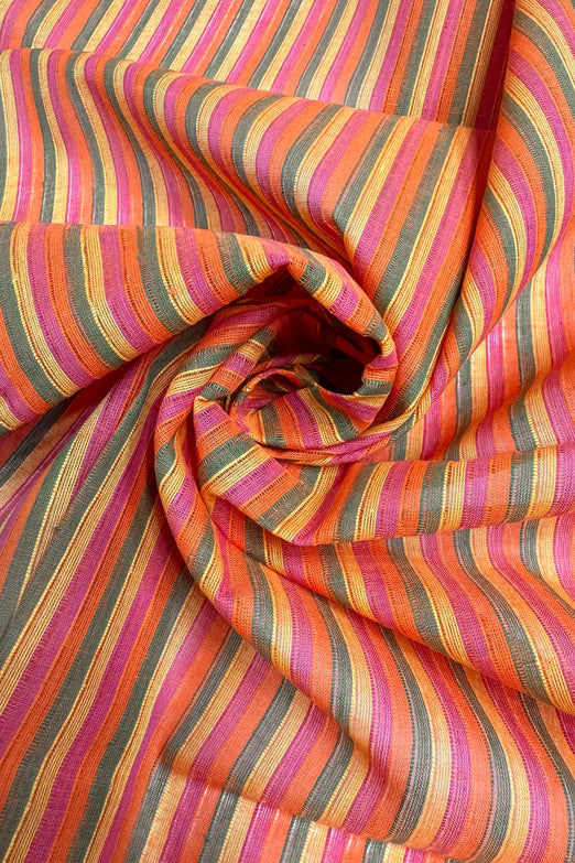 Orange Stripe Cotton Novelty COT-201