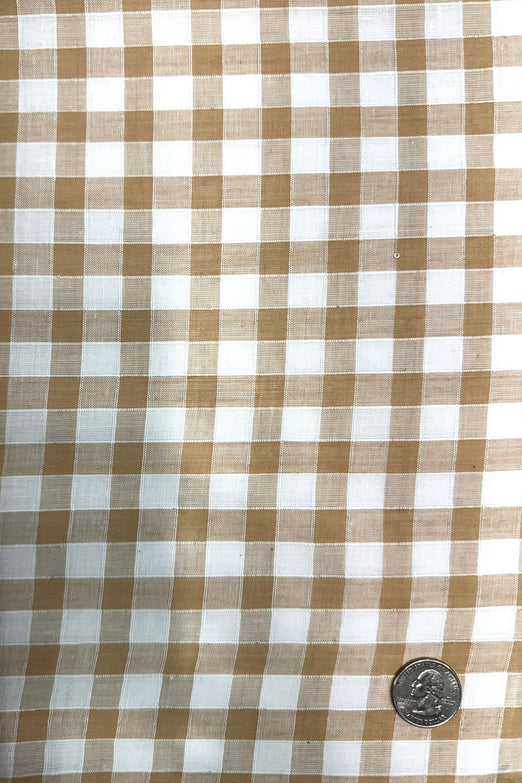 White Sand Checks Cotton Novelty COT-208-01