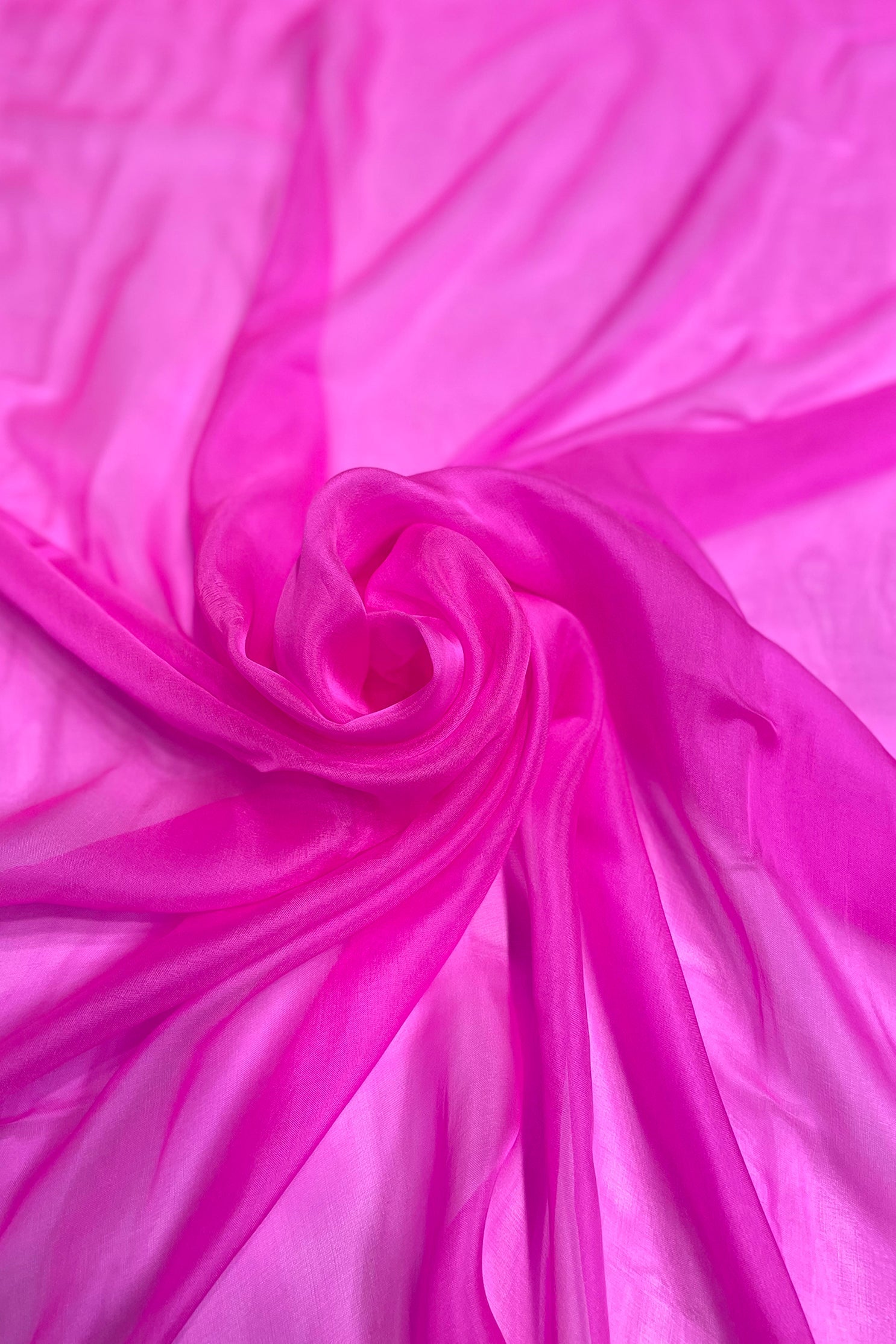 Bubblegum Pink Silk Organza - Fabrics & Fabrics