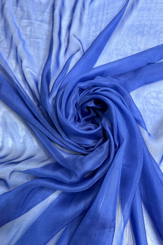 Royal Blue Silk Chiffon