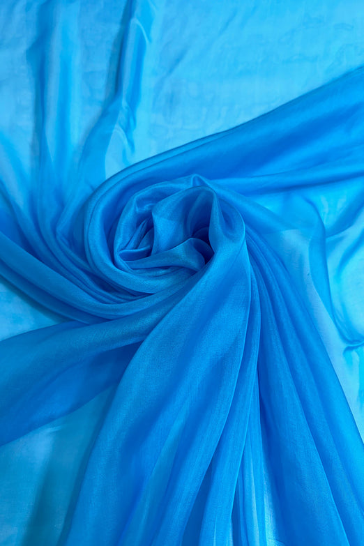 Blue Atoll Silk Chiffon