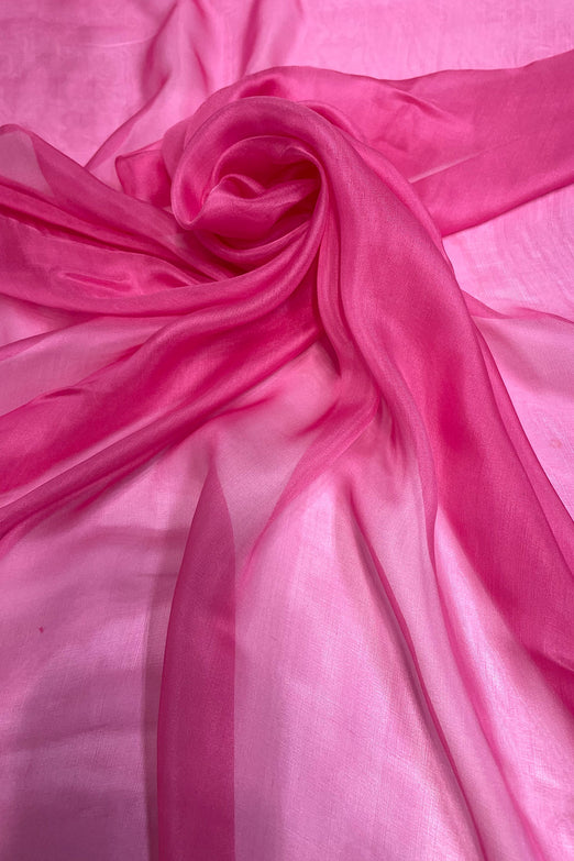 Azalea Pink Silk Chiffon