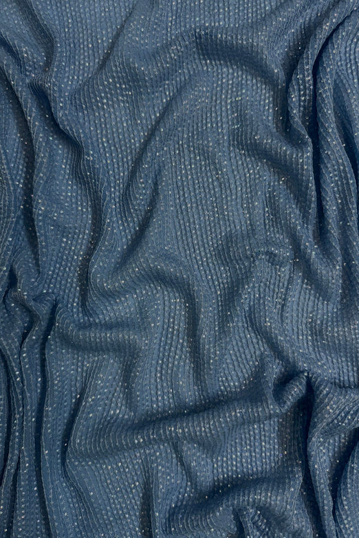 Air Blue Sequin & Beads on Silk Chiffon JEC-200-02