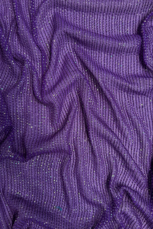 Purple Sequin & Beads on Silk Chiffon JEC-200-05