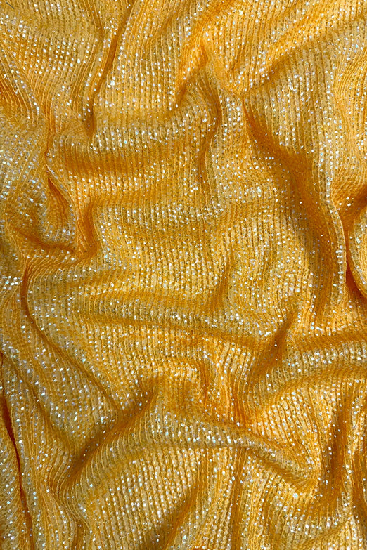 Citrine Red Sequin & Beads on Silk Chiffon JEC-200-08