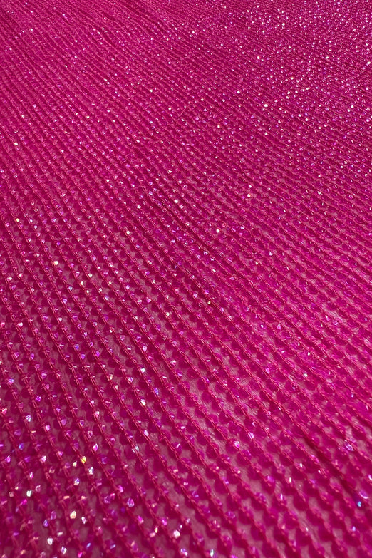 Banana Yellow Sequin & Beads on Silk Chiffon JEC-200-04