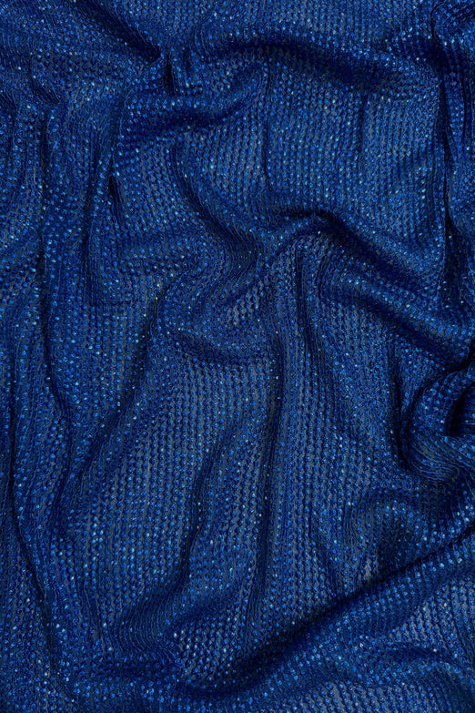 Dazzling Blue Sequin & Beads on Silk Chiffon JEC-200-38