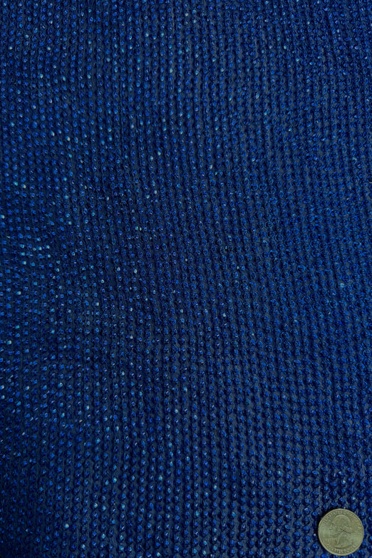 Dazzling Blue Sequin & Beads on Silk Chiffon JEC-200-38