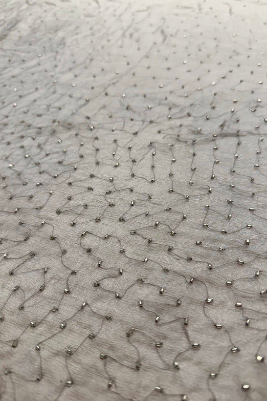 Seashell Ombre Sequin & Beads on Silk Chiffon JEC-201-01