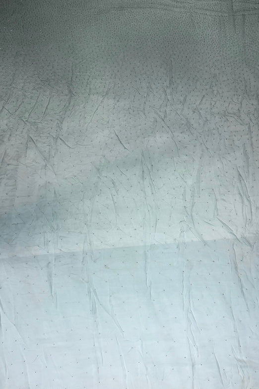 Light Mint Ombre Sequin & Beads on Silk Chiffon JEC-201-02