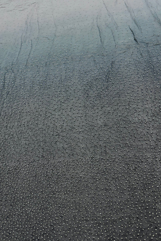 Charcoal Ombre Sequin & Beads on Silk Chiffon JEC-201-05