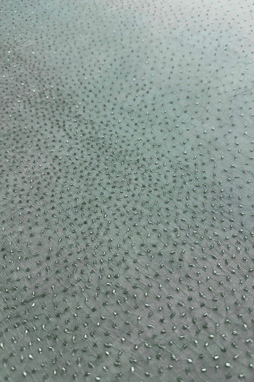 Light Sage Ombre Sequin & Beads on Silk Chiffon JEC-201