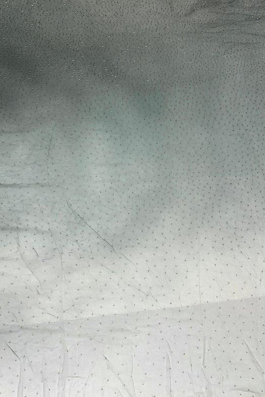 Light Sage Ombre Sequin & Beads on Silk Chiffon JEC-201