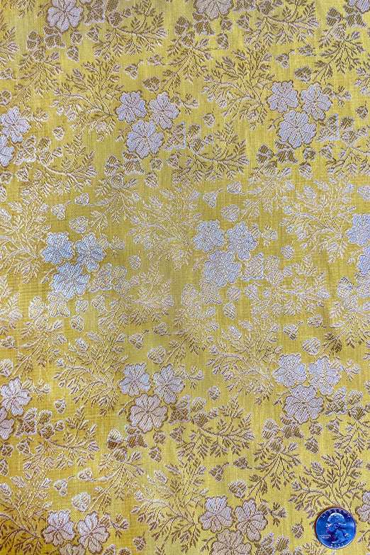 Mimosa/ Silver/ Gold JV-1649/11 Silk Brocade