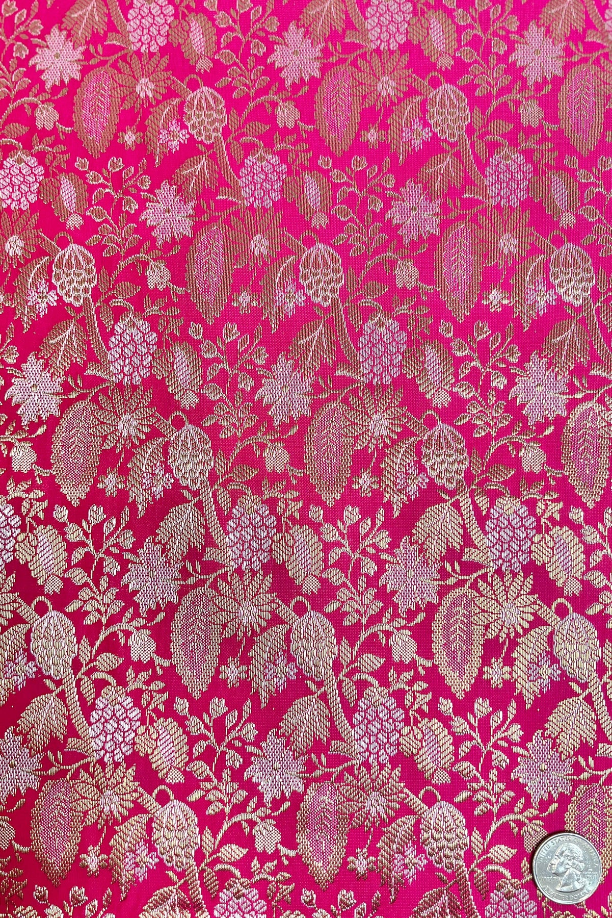 True Red/Gold JV-1645/4 Silk Brocade