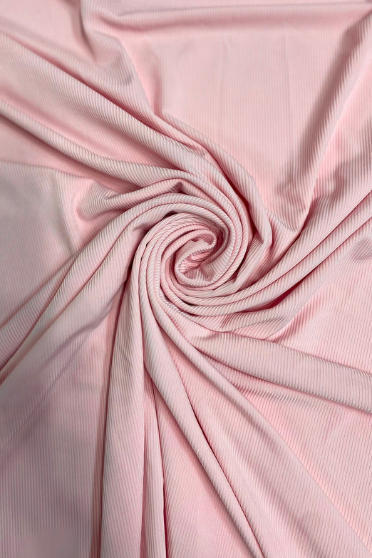 Pink Ribbed Stretch Jersey