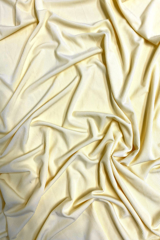 Cream Ribbed Stretch Jersey