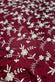 Maroon/White Embroidered Dupioni Silk