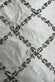 Floral Diamond on Ivory Shantung Embroidered Dupioni Silk