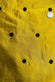 Black Dots on Gold Shantung Embroidered Dupioni Silk
