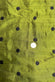 Black Dots on Peridot Green Shantung Embroidered Dupioni Silk
