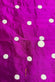 White Dots on Fuchsia Shantung Embroidered Dupioni Silk