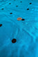 Black Dots on Ocean Blue Shantung Embroidered Dupioni Silk