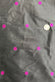 Fuchsia Dots on Black Shantung Embroidered Dupioni Silk