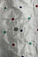 Multicolor Dots on White Shantung Embroidered Dupioni Silk