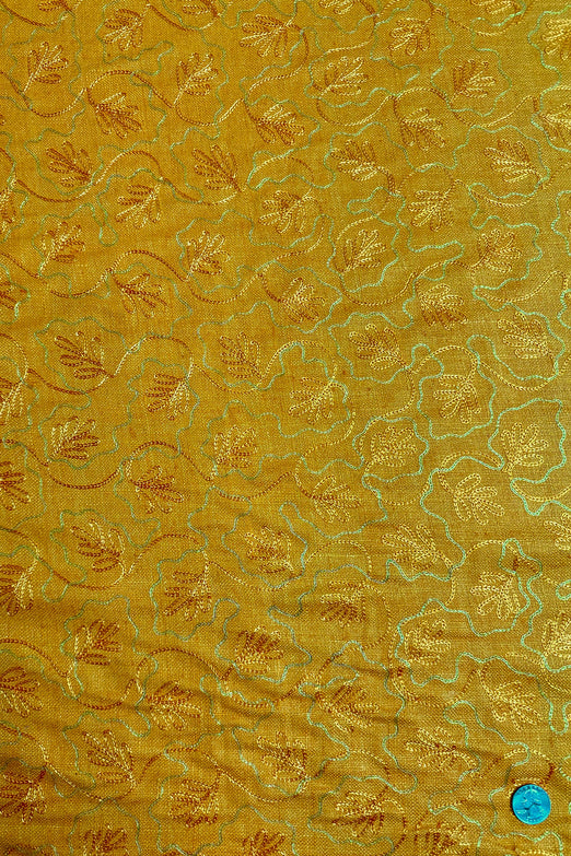Citrus Embroidered Silk Linen MEMT-010-06