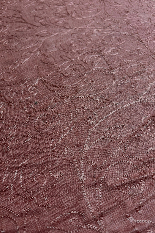 Rose Dawn Embroidered Silk Linen MEMT-018-28
