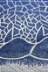 Royal Blue Geometric Beading on Blue Tulle Embroidery