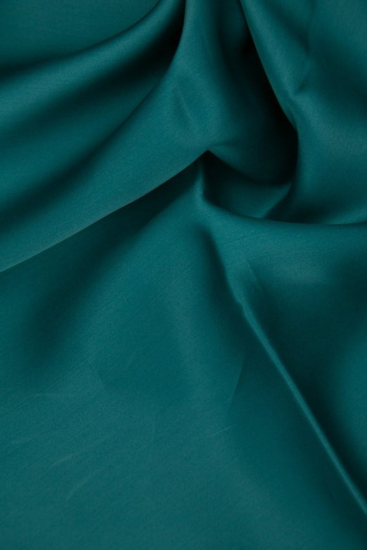 Smoke Blue Silk Crepe Back Satin Fabric