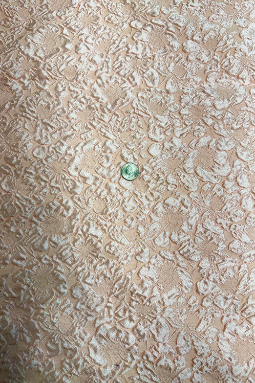 Light Pink Silk Blend Hammered Pique