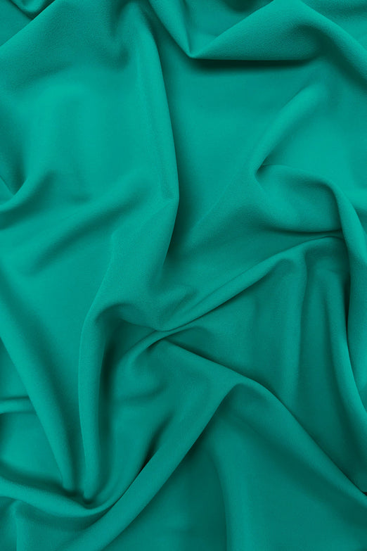 Aquamarine Stretch Polyester Crepe