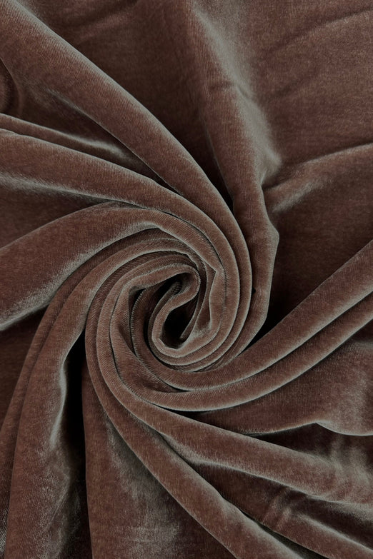 Mauve Silk Rayon Velvet Fabric