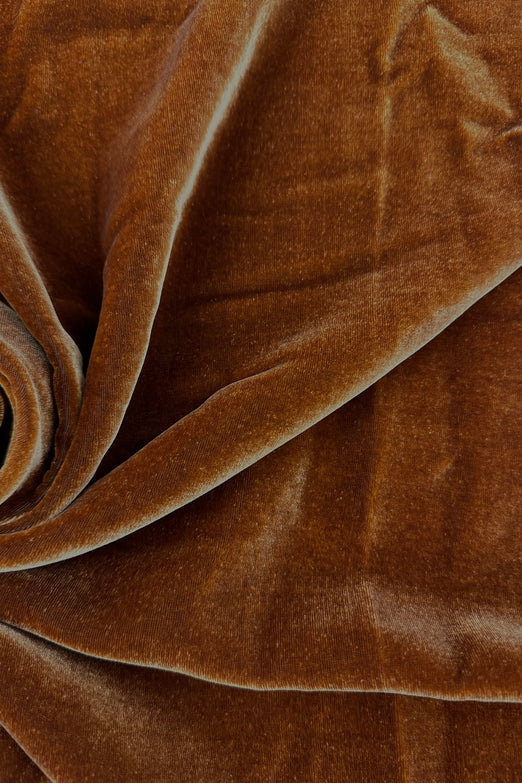 Marigold Silk Rayon Velvet Fabric