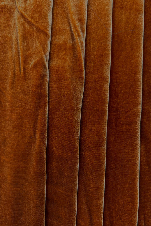 Bronze Silk Rayon Velvet Fabric